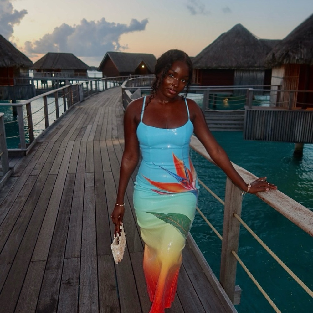 Runaway The Label Kyra Midi Dress in Paradise Ombre